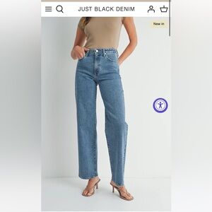 Just Black Women's Straight Leg Blue Jeans